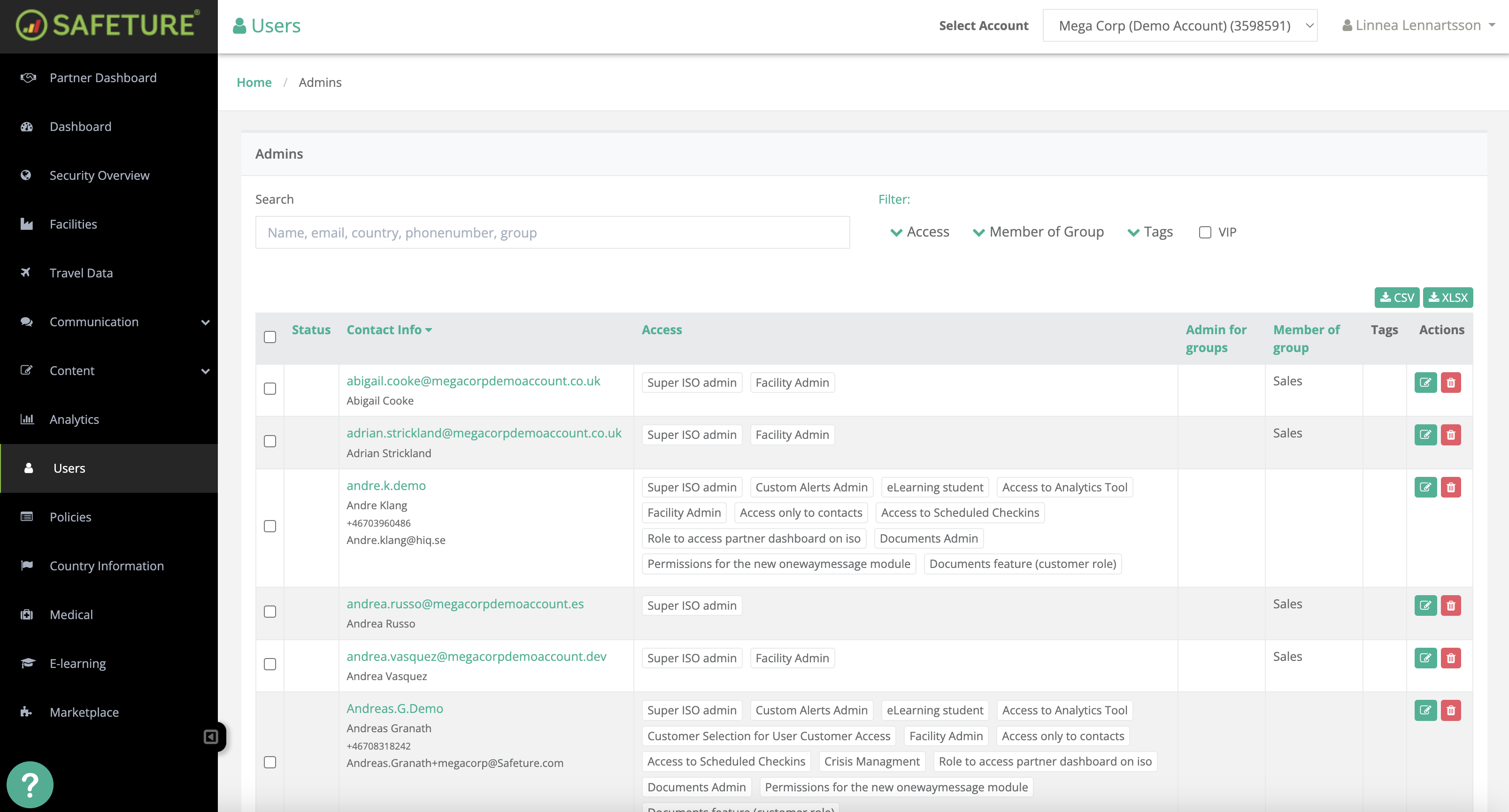 Manage administrators in the Safeture Web Portal.png
