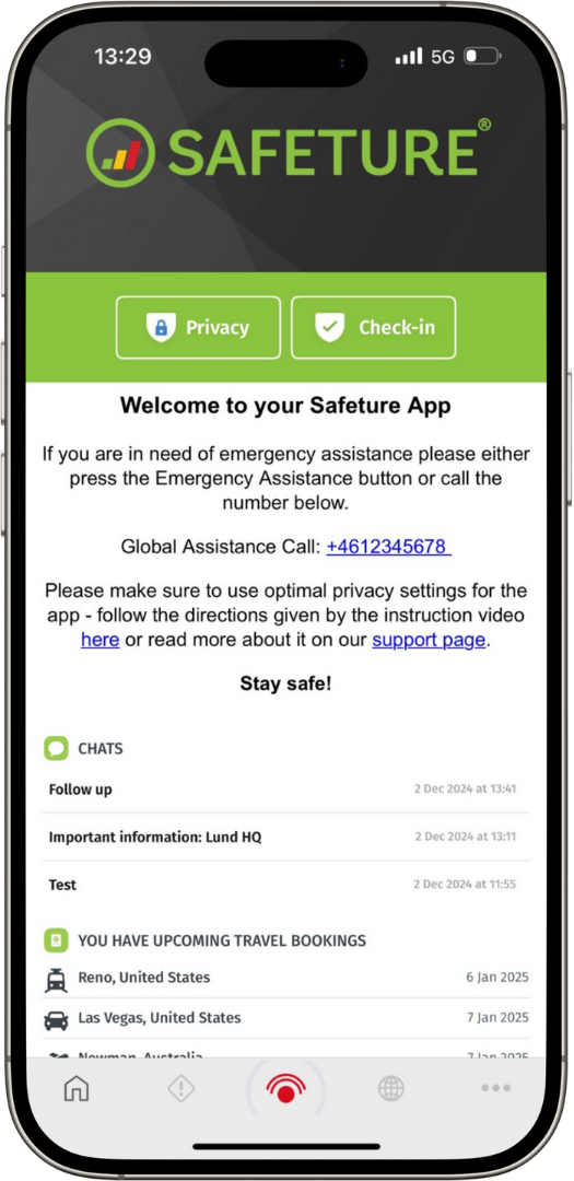 Safeture Mobile Application Home Page.png